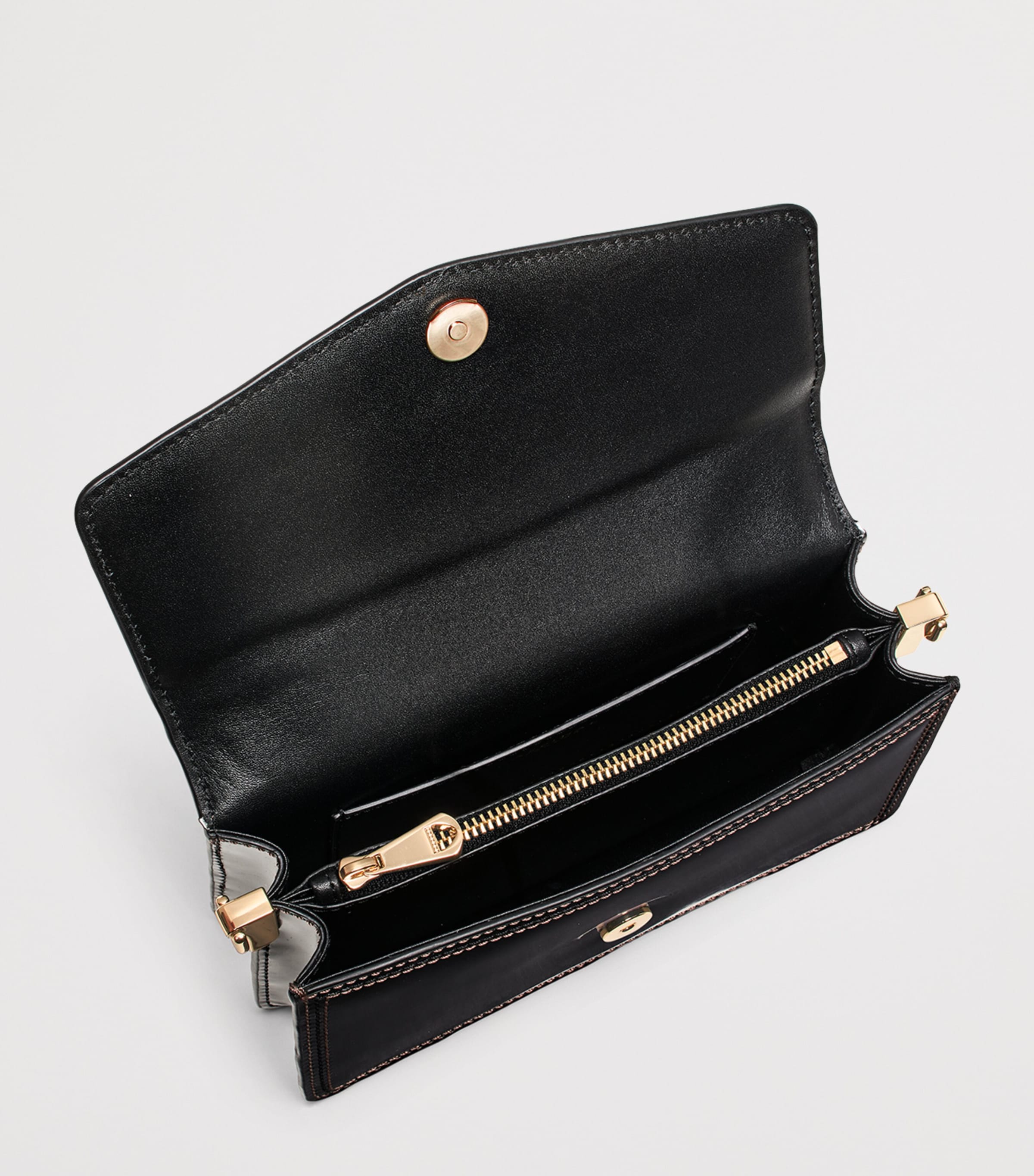 Leather Eliza Clutch Bag BLACK Image 5
