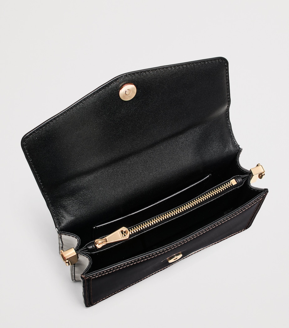 Leather Eliza Clutch Bag BLACK Image 5