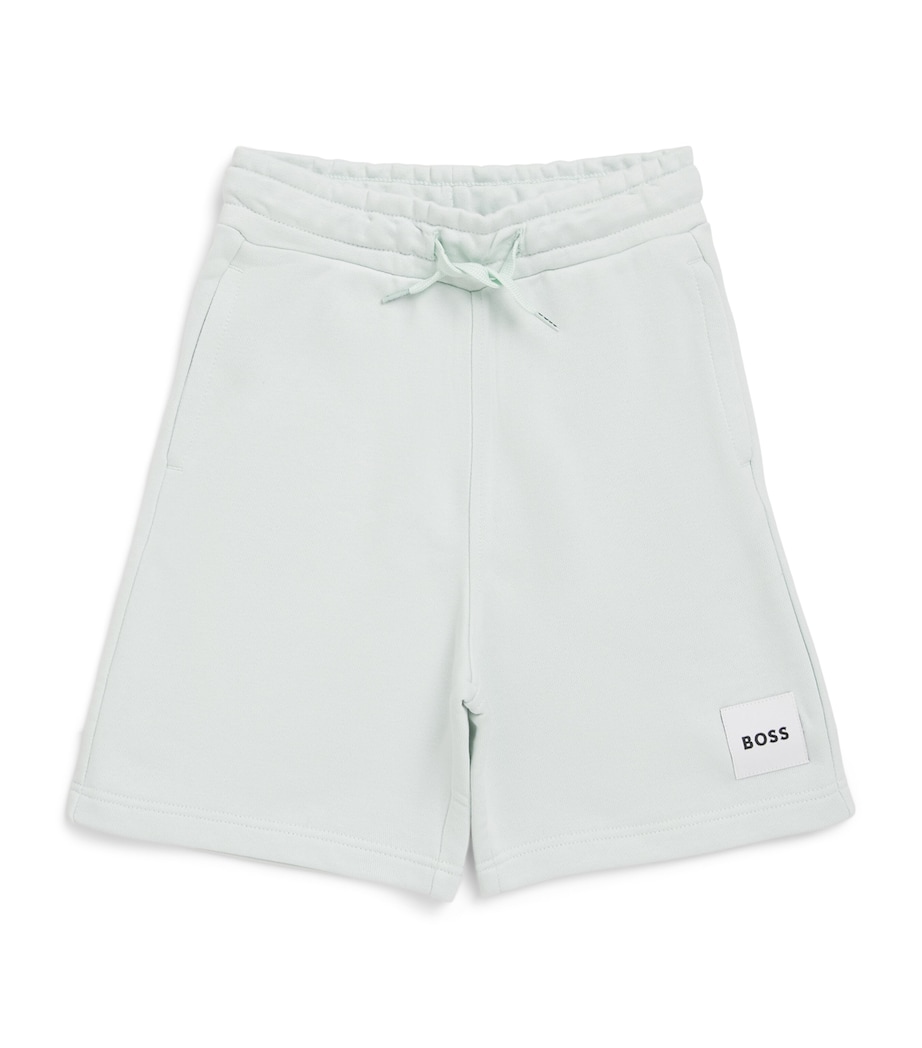 BOSS Kidswear Cotton-Blend Bermuda Shorts (4-16 Years) Green Image 1