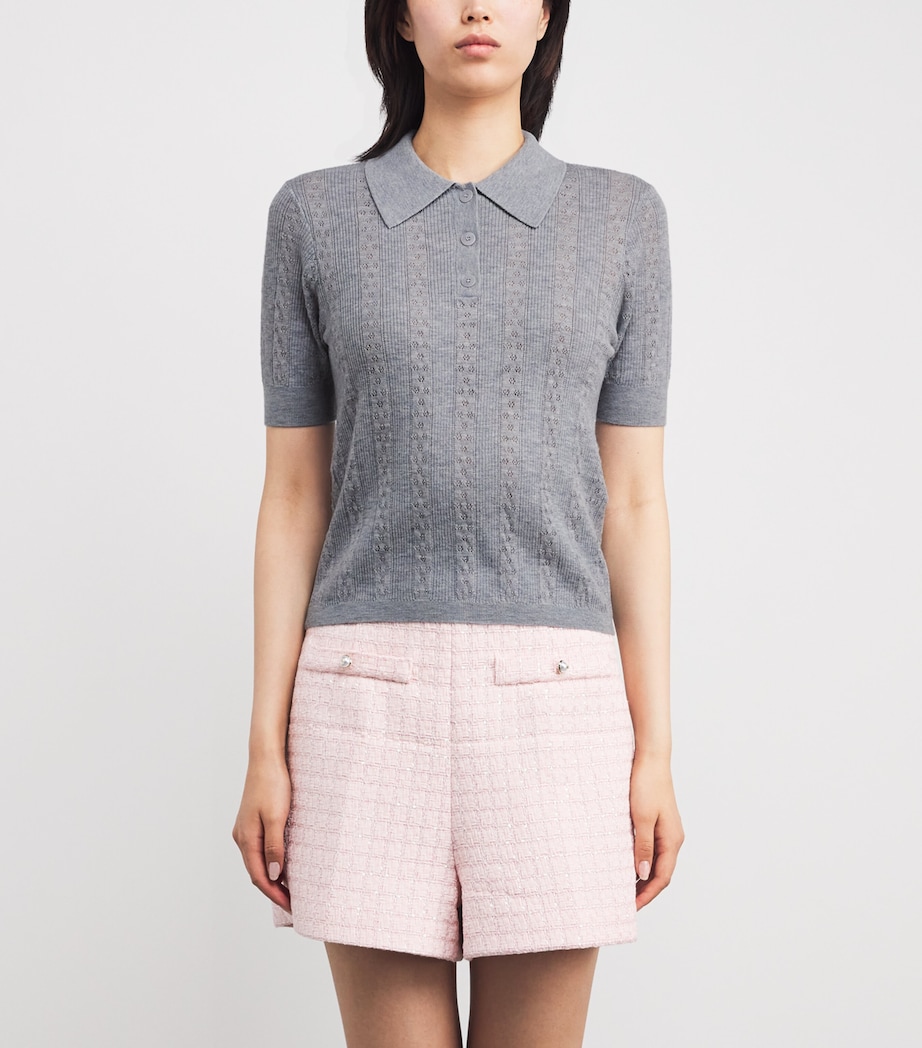 Wool Polo Sweater GREY Image 3