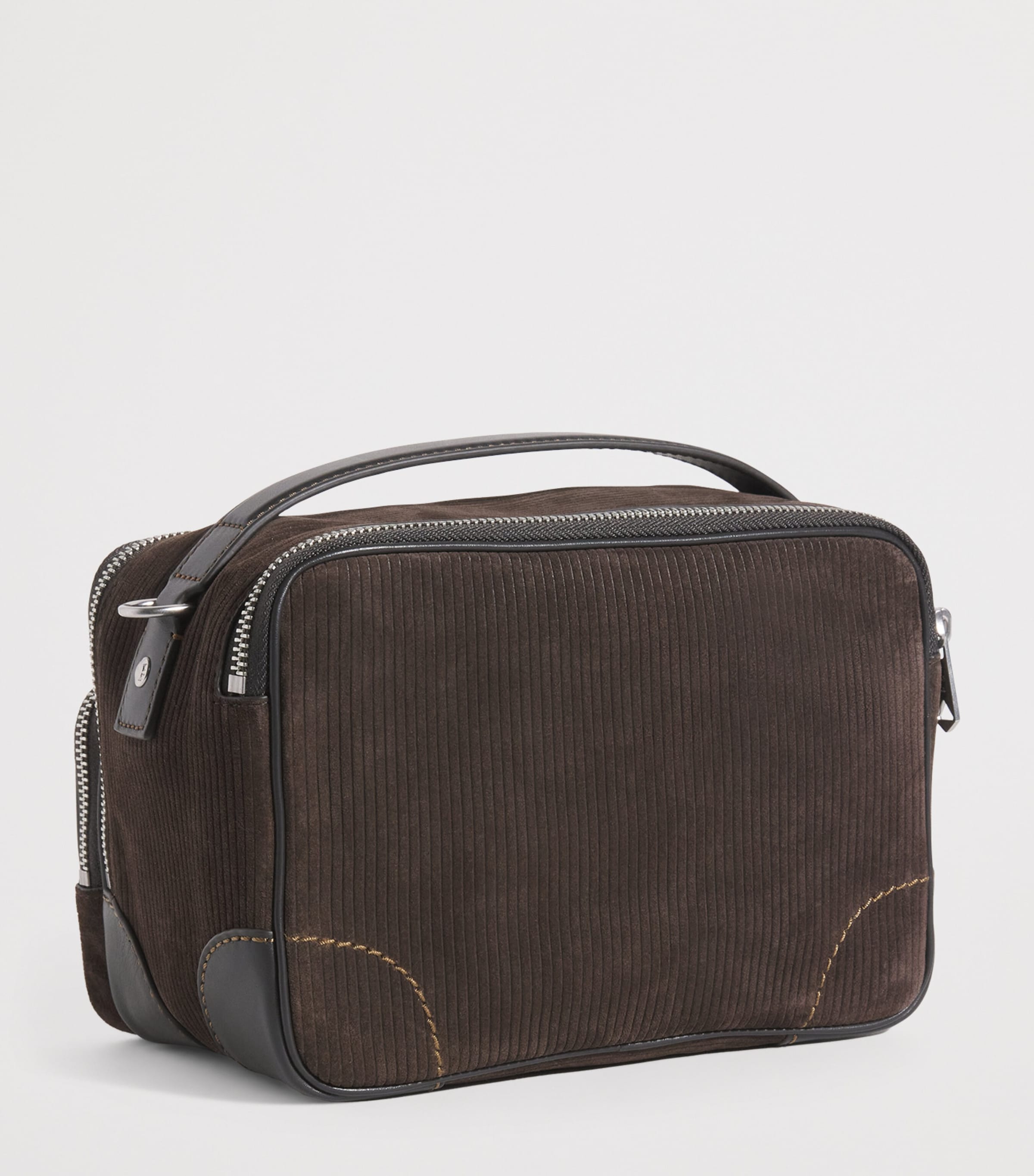 Suede Camera Cross-Body Bag 69_DARK BROWN Image 3