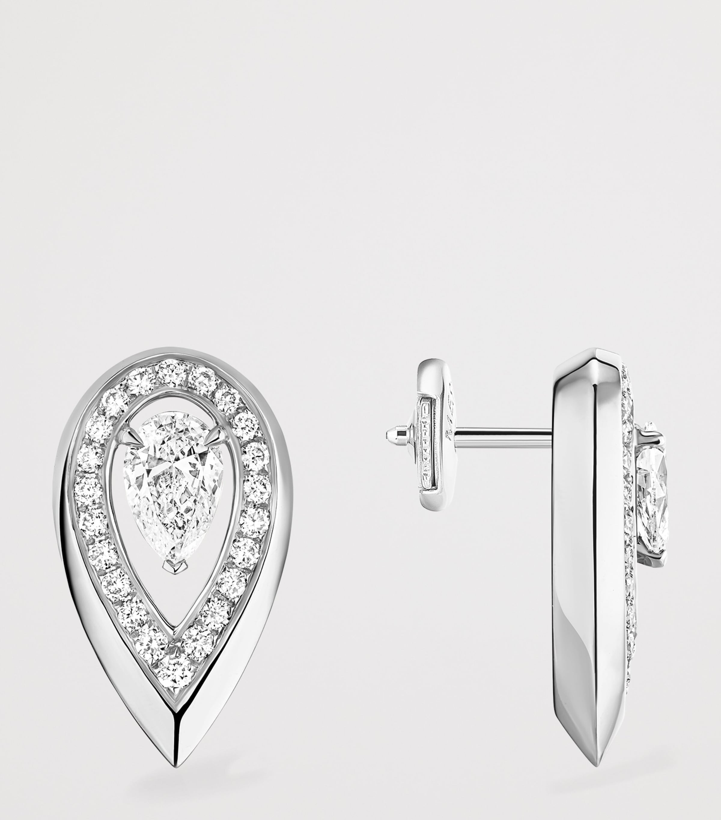 Messika Fiery White Gold and Diamond Stud Earrings White Gold Image 3