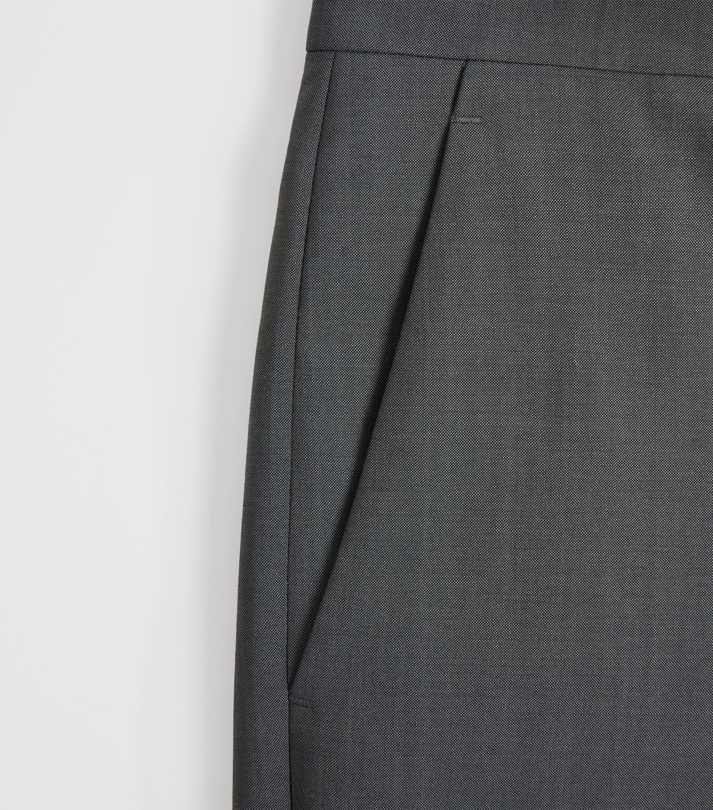 Valentino Mens Wool-Mohair Pleated Trousers Image 6