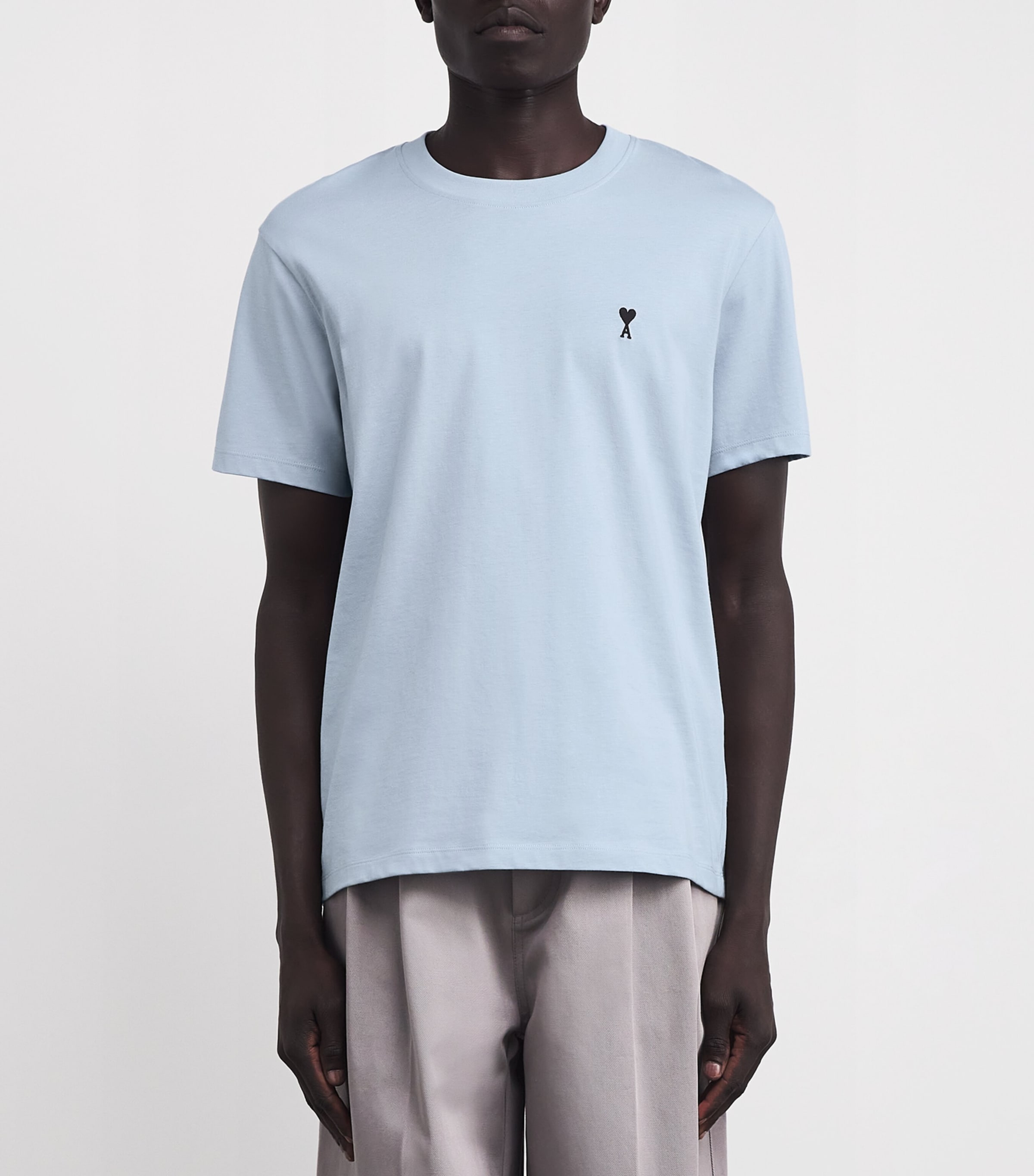 AMI PARIS 水色Tシャツ Ami Paris Ami De Coeur Tonal Boxy Fit T-Shirt Light Blue Men's