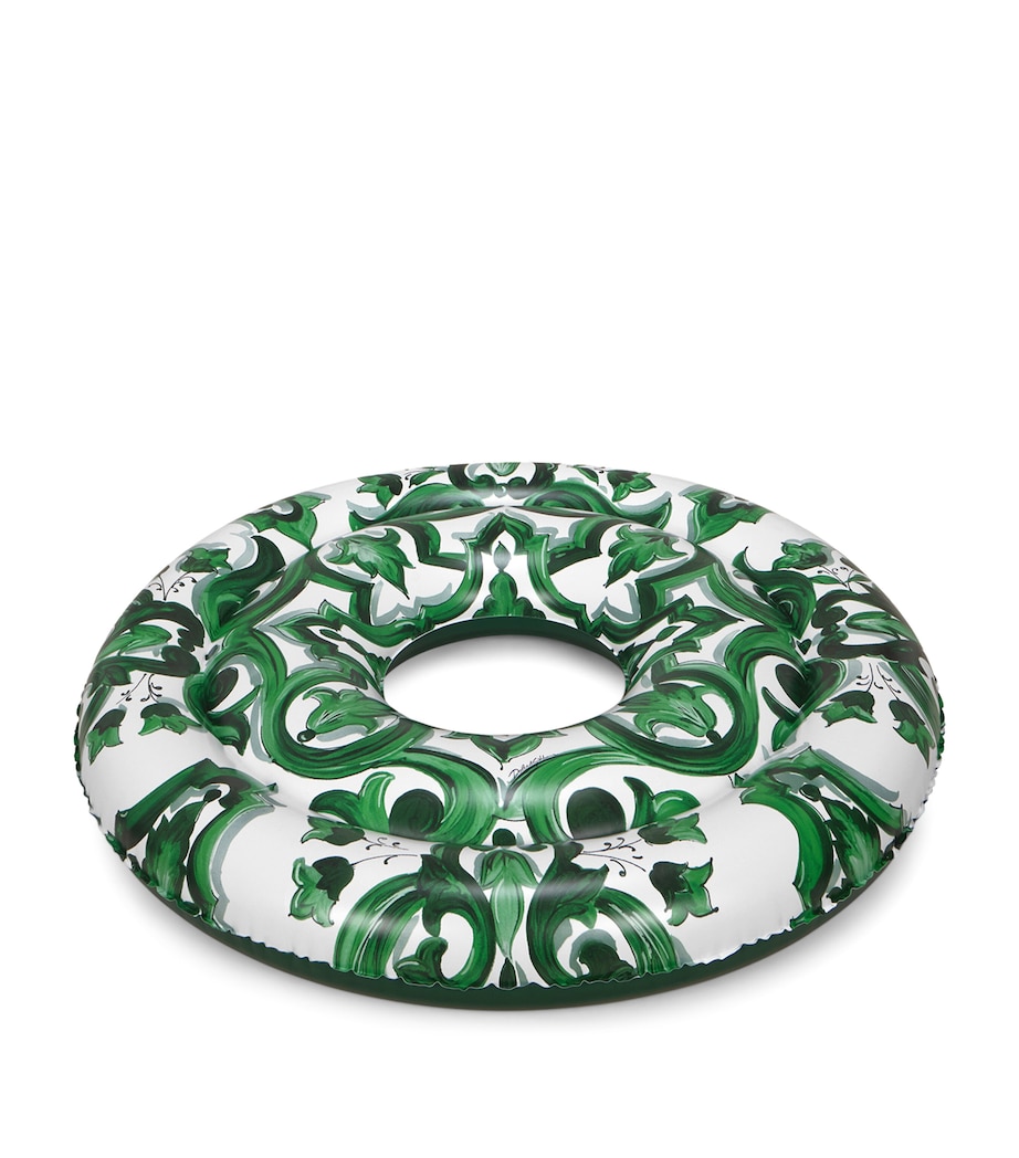Dolce&Gabbana Casa Verde Maiolica Inflatable Pool Ring (130cm) Verde Maiolica Image 3