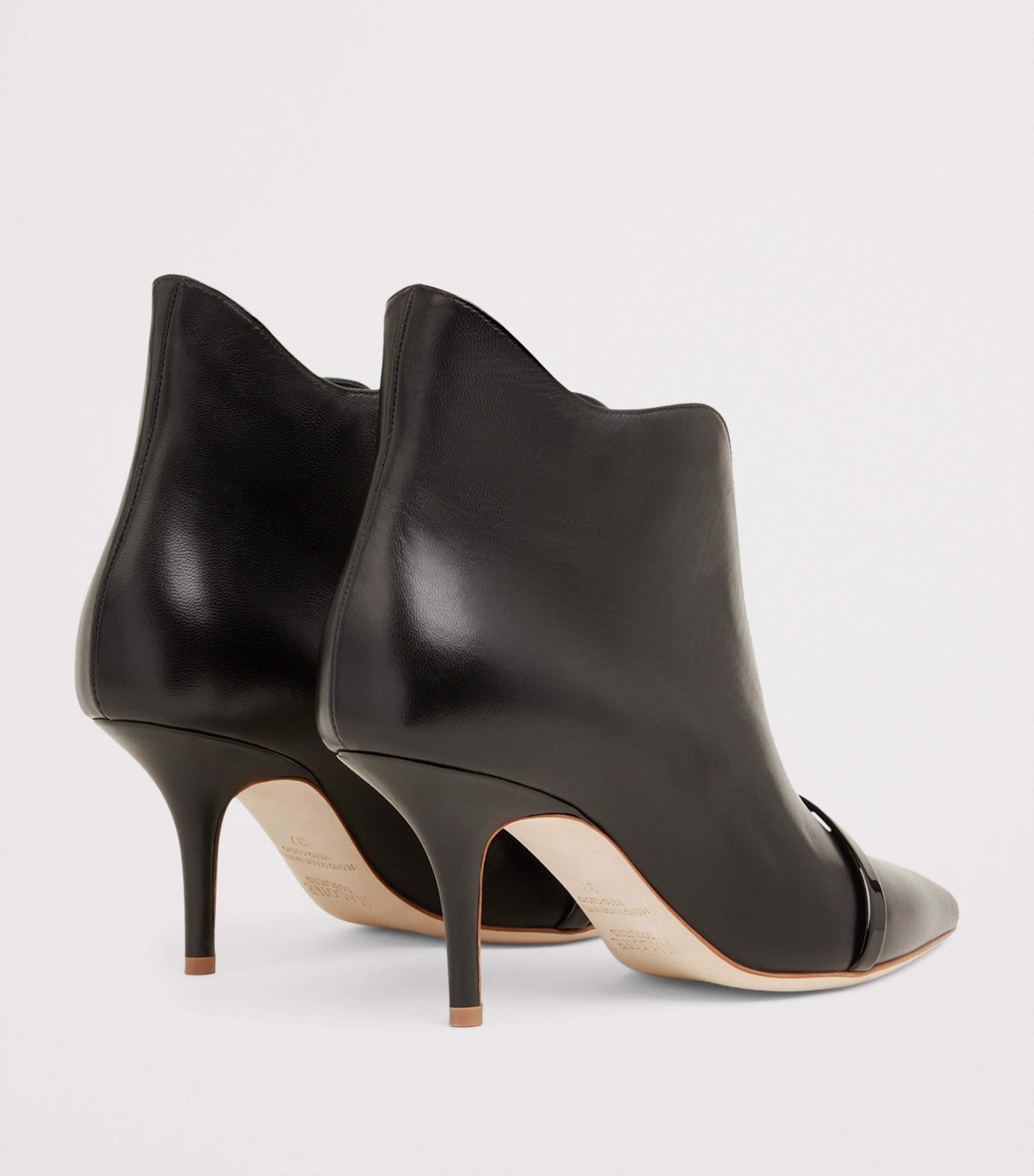 Leather Cora Ankle Boots 70 BLACK Image 4