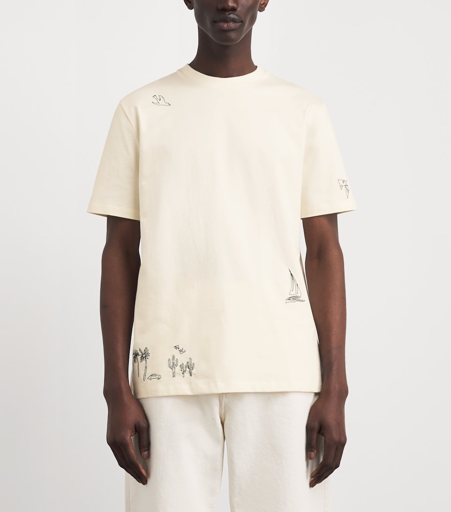 Paul Smith Mens Organic Cotton Embroidered T-Shirt Image 4