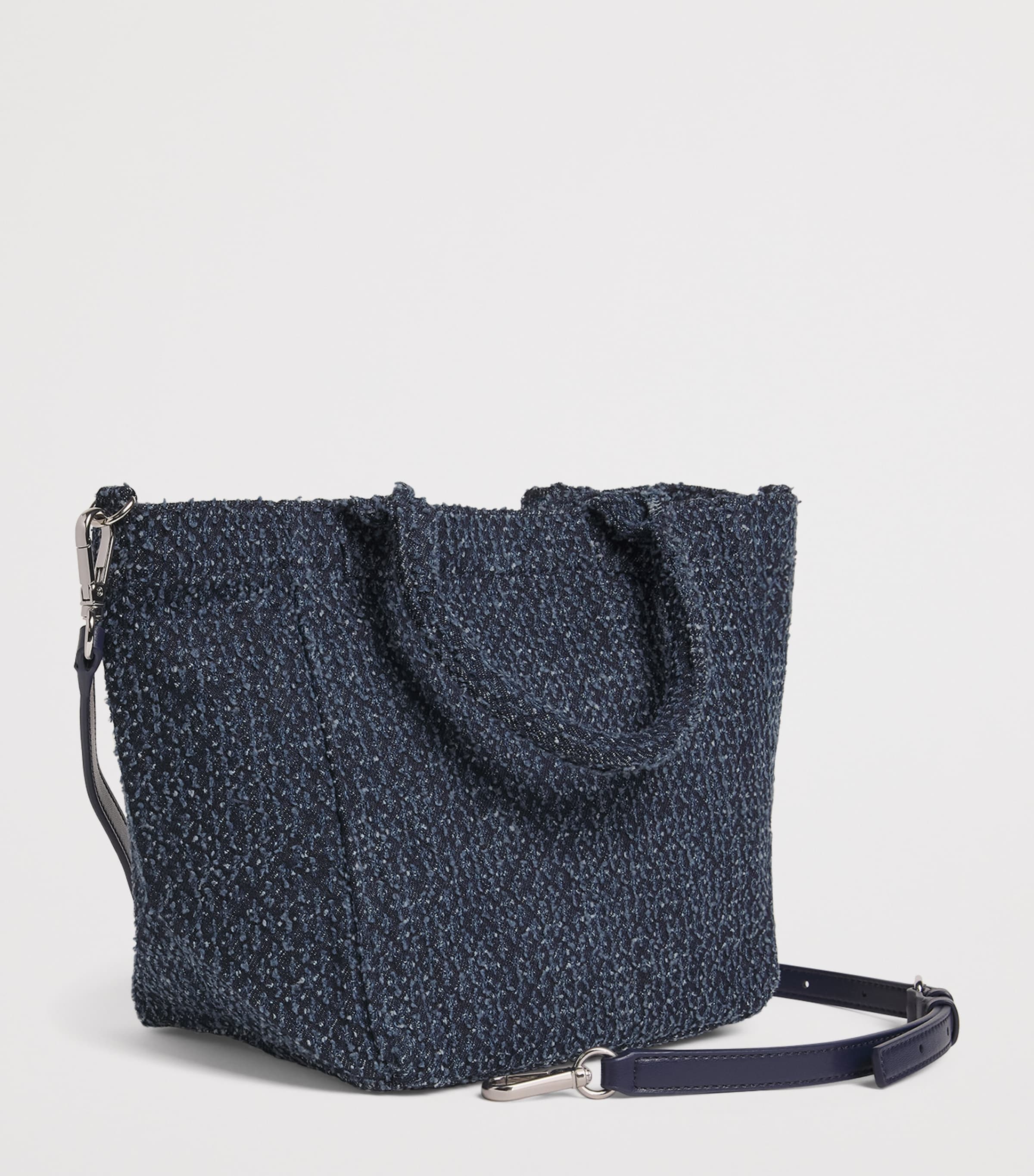 GANNI Small Tweed Bear Tote Bag Rinse Image 3