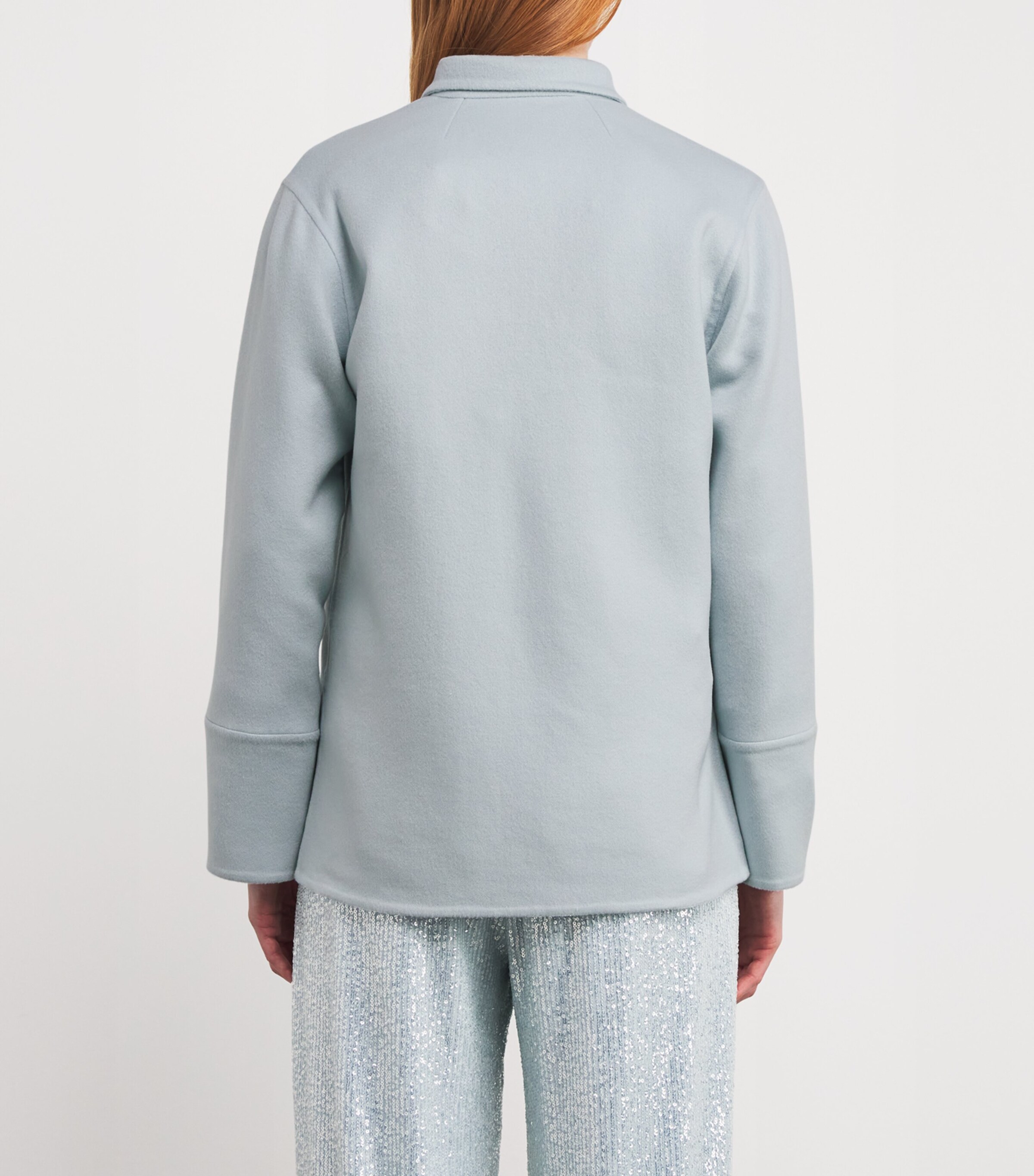 Cashmere Coat SKY BLUE Image 4