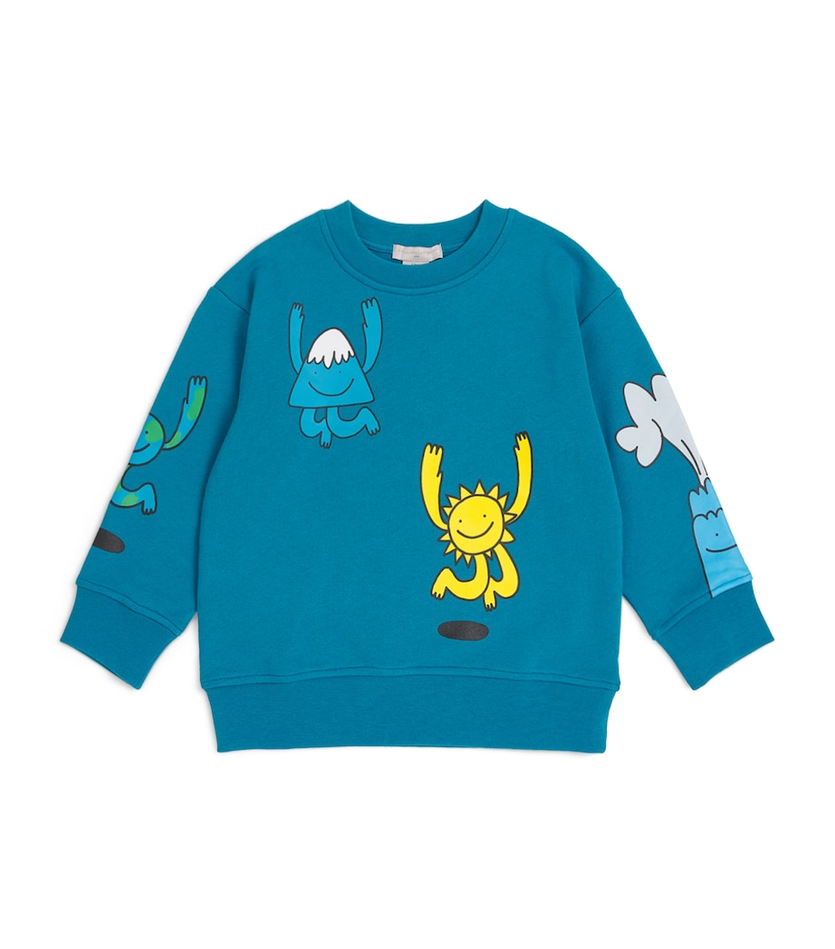Cotton Graphic Sweatshirt (3-14 Years) 60PBLU Image 1