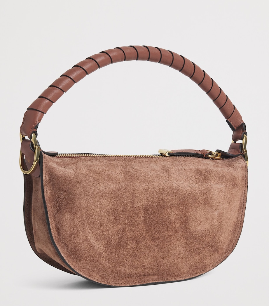 Chloé Mini Suede Marcie Shoulder Bag Blushy Brown Image 2
