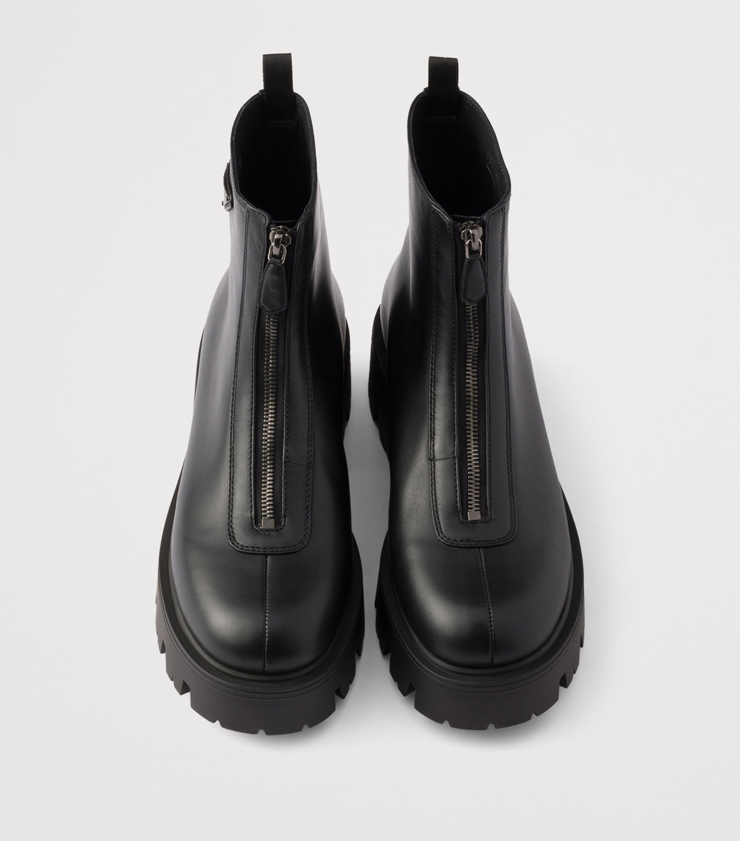 Prada Leather Zipped Ankle Boots 50 Image 3