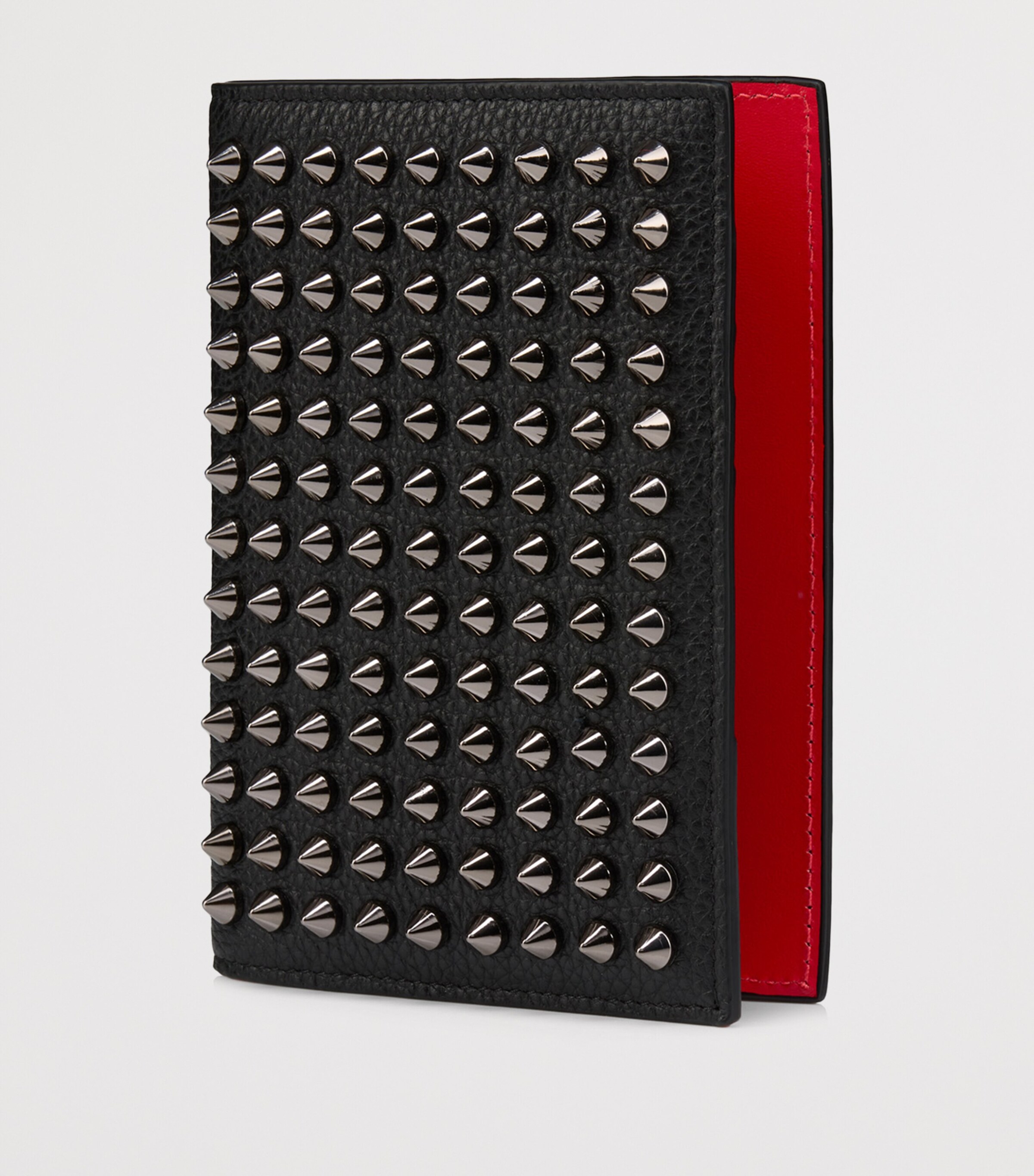 Christian Louboutin Black Funky Leather Passport Holder | Harrods US