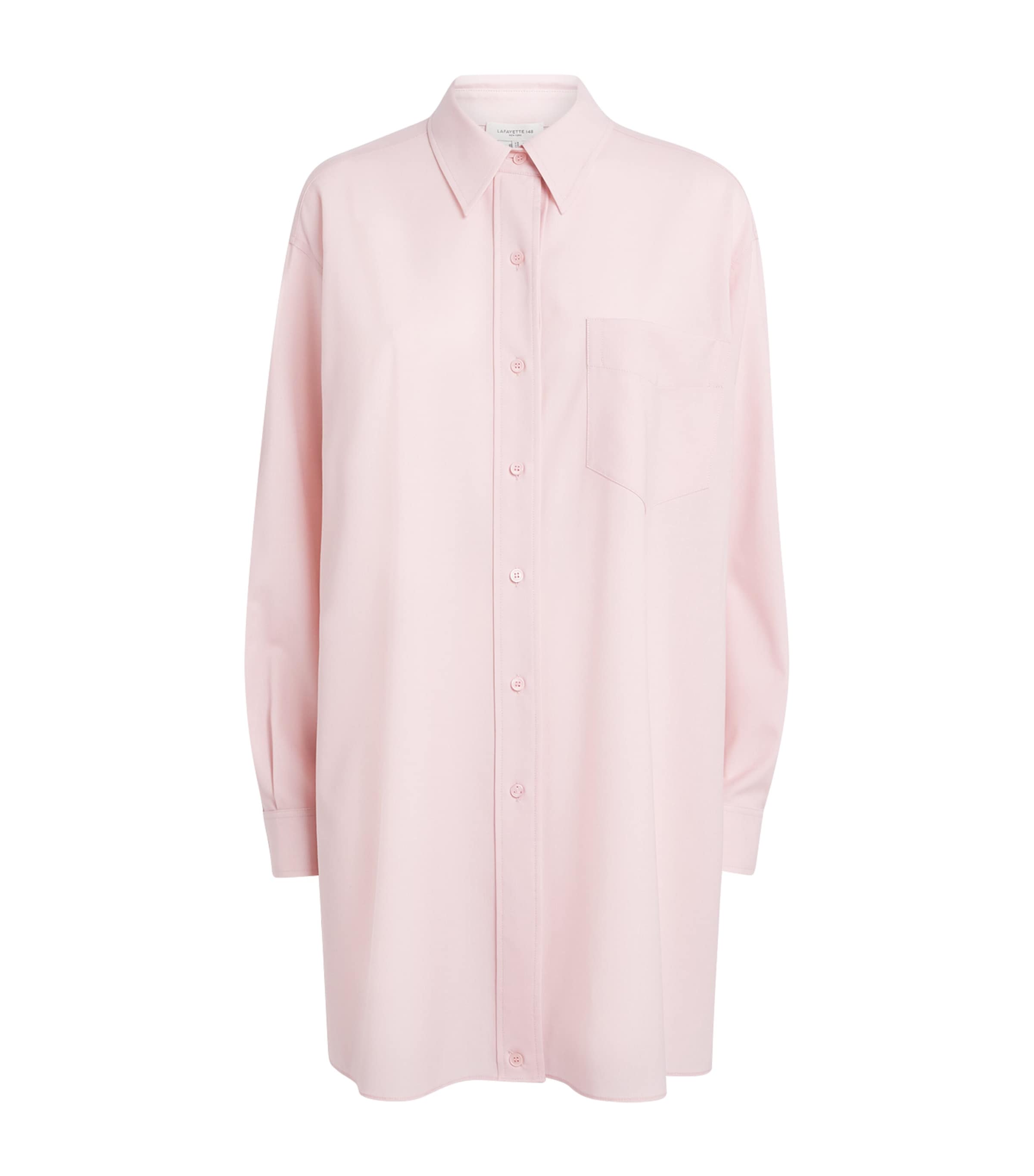 Lafayette 148 Womens Wool-Blend Convertible Shirt Cherry Blossom Image 1
