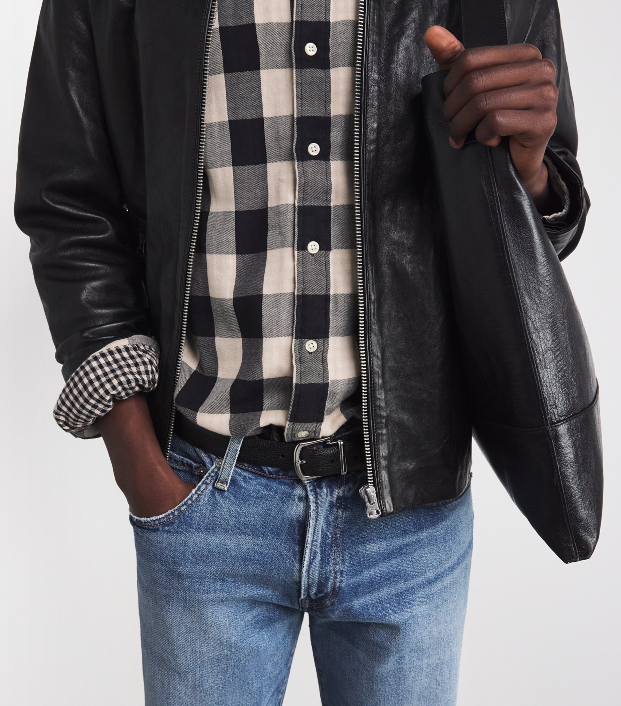 Double-Faced Check Shirt NATURAL Image 6