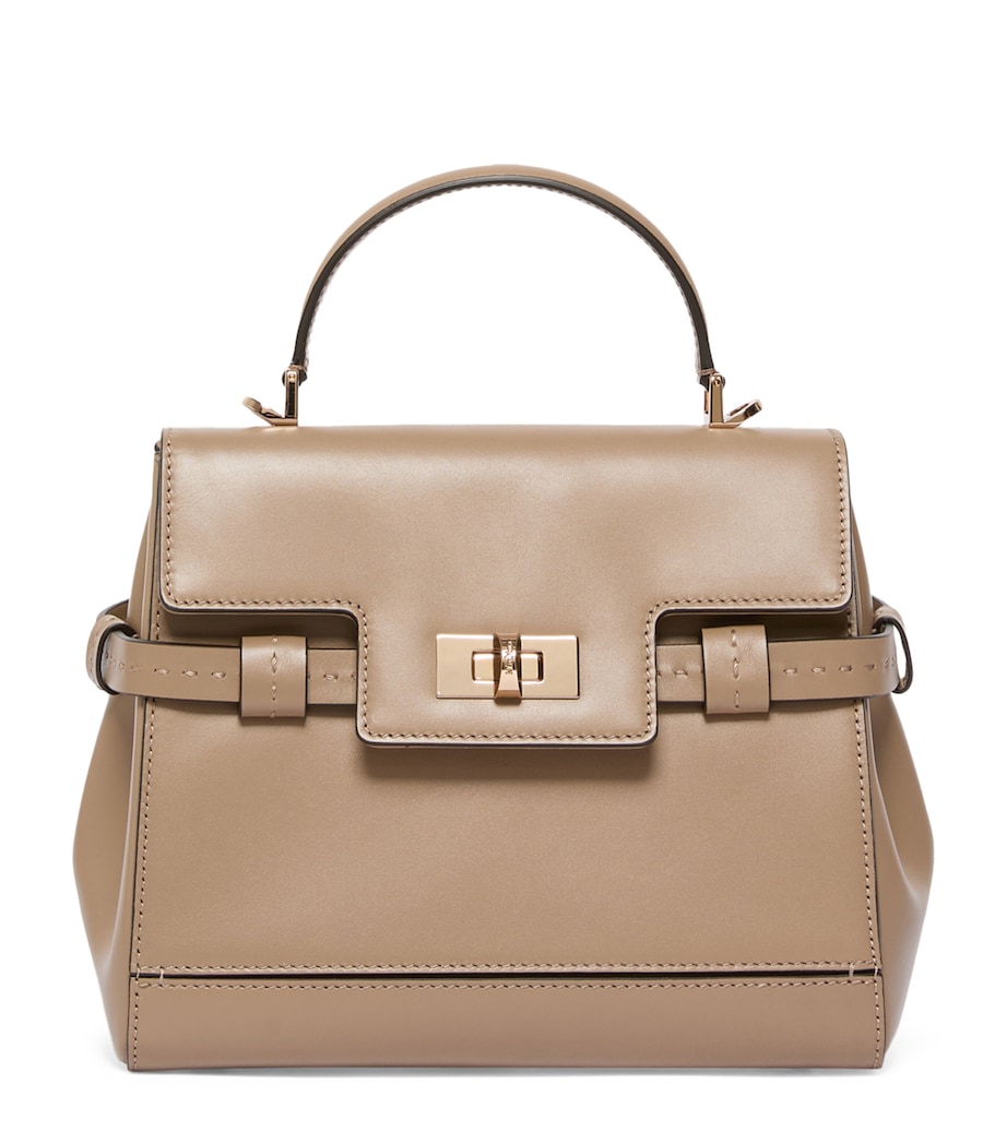 Leather Margaux Top-Handle Bag MUD Image 1