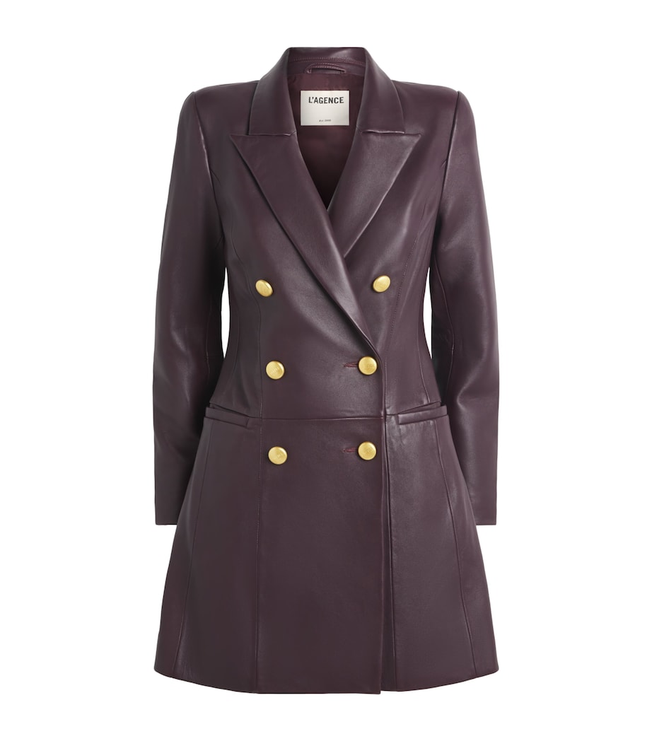 Leather Tora Mini Dress DMLB DARK MALBEC Image 1