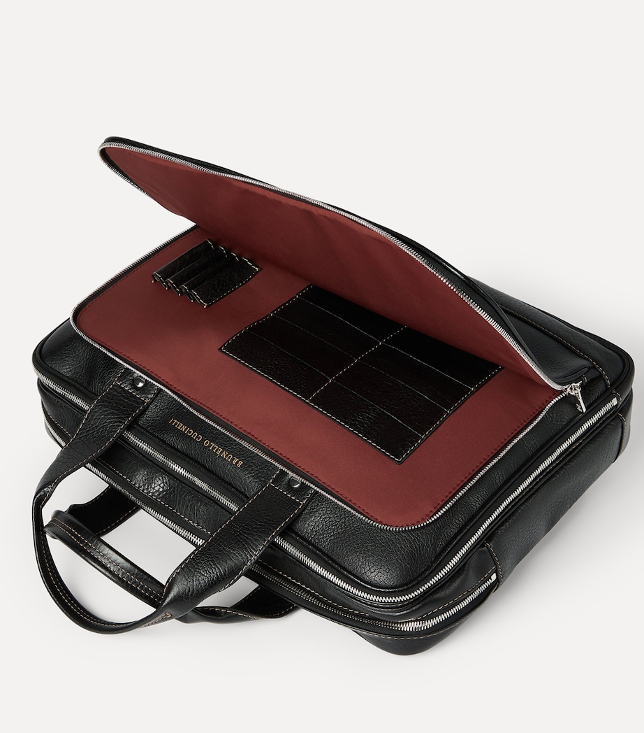 Brunello Cucinelli Grained Calfskin Briefcase Image 6