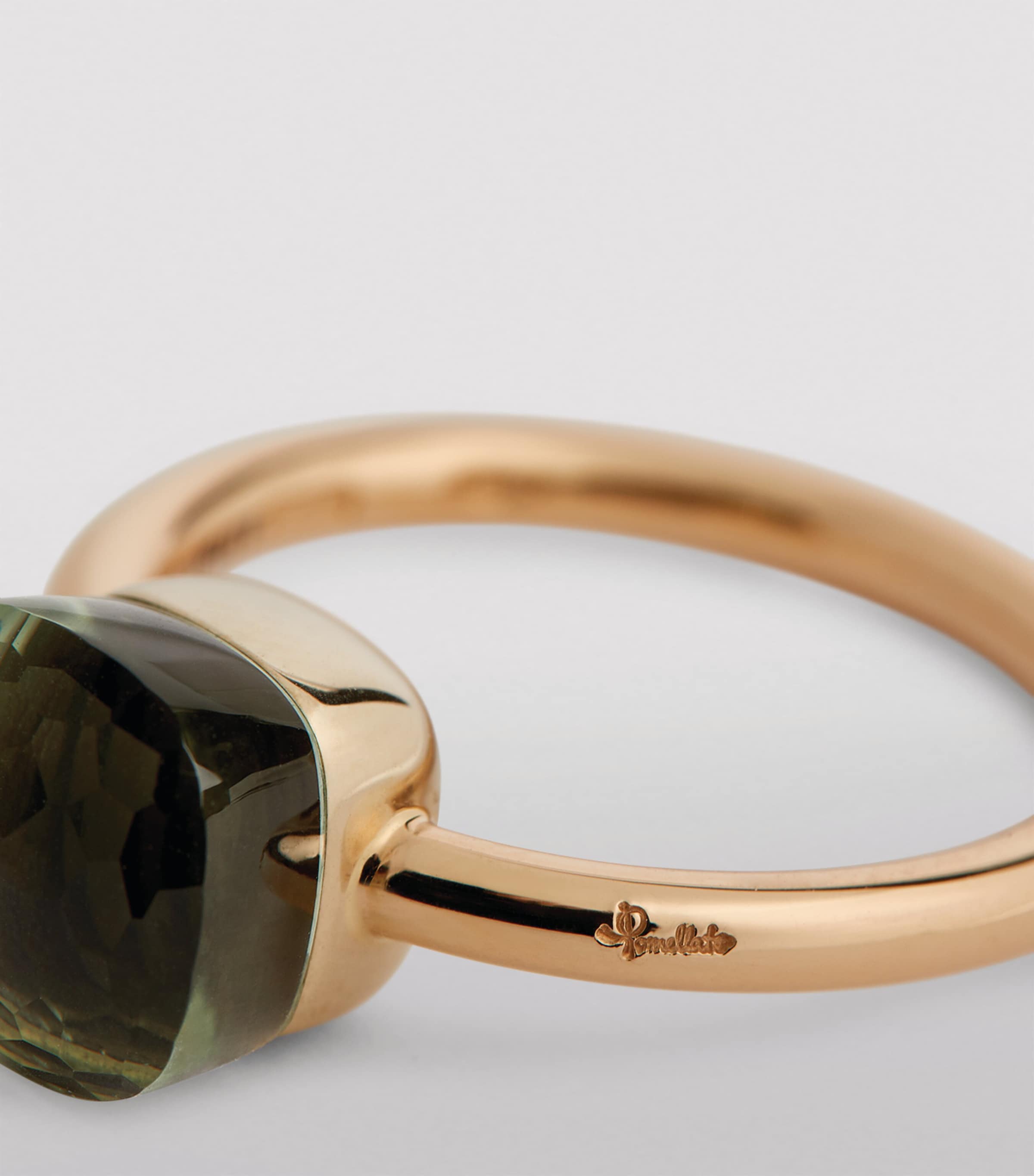Mixed Gold and Prasiolite Nudo Petit Ring 000PA Image 6
