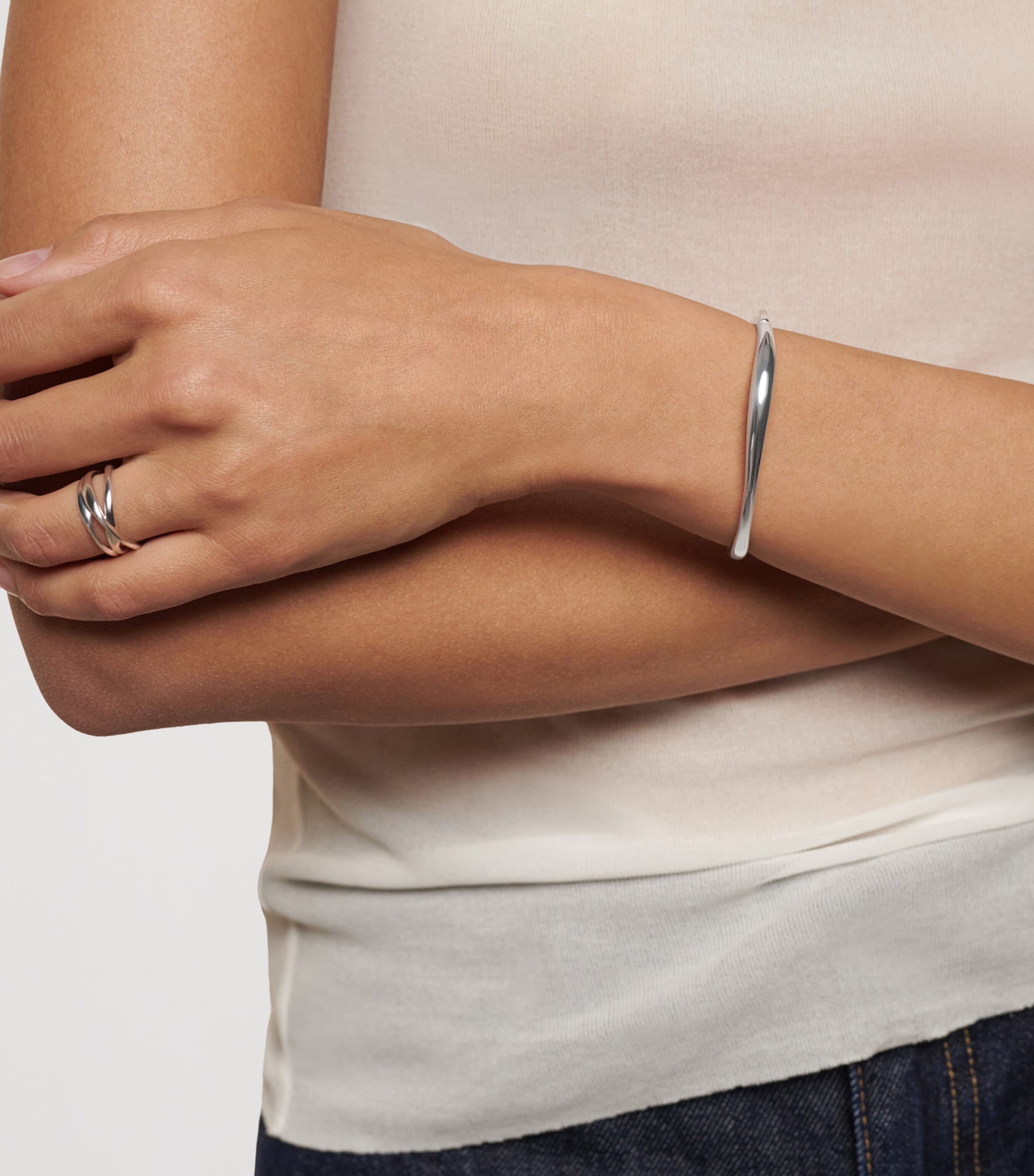 Monica Vinader Sterling Silver Nura Bangle Sterling Silver Image 2