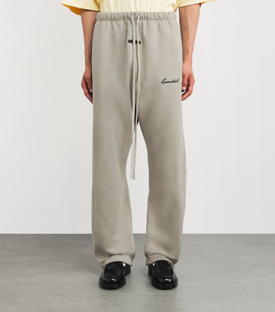 Cotton-Blend Open-Cuff Sweatpants ABBEY STONE Image 3