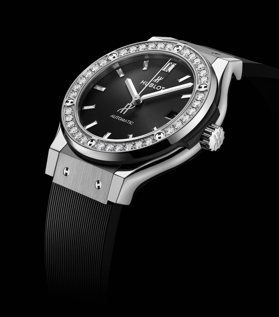 Titanium and Diamond Classic Fusion Watch 38mm BLACK Image 2