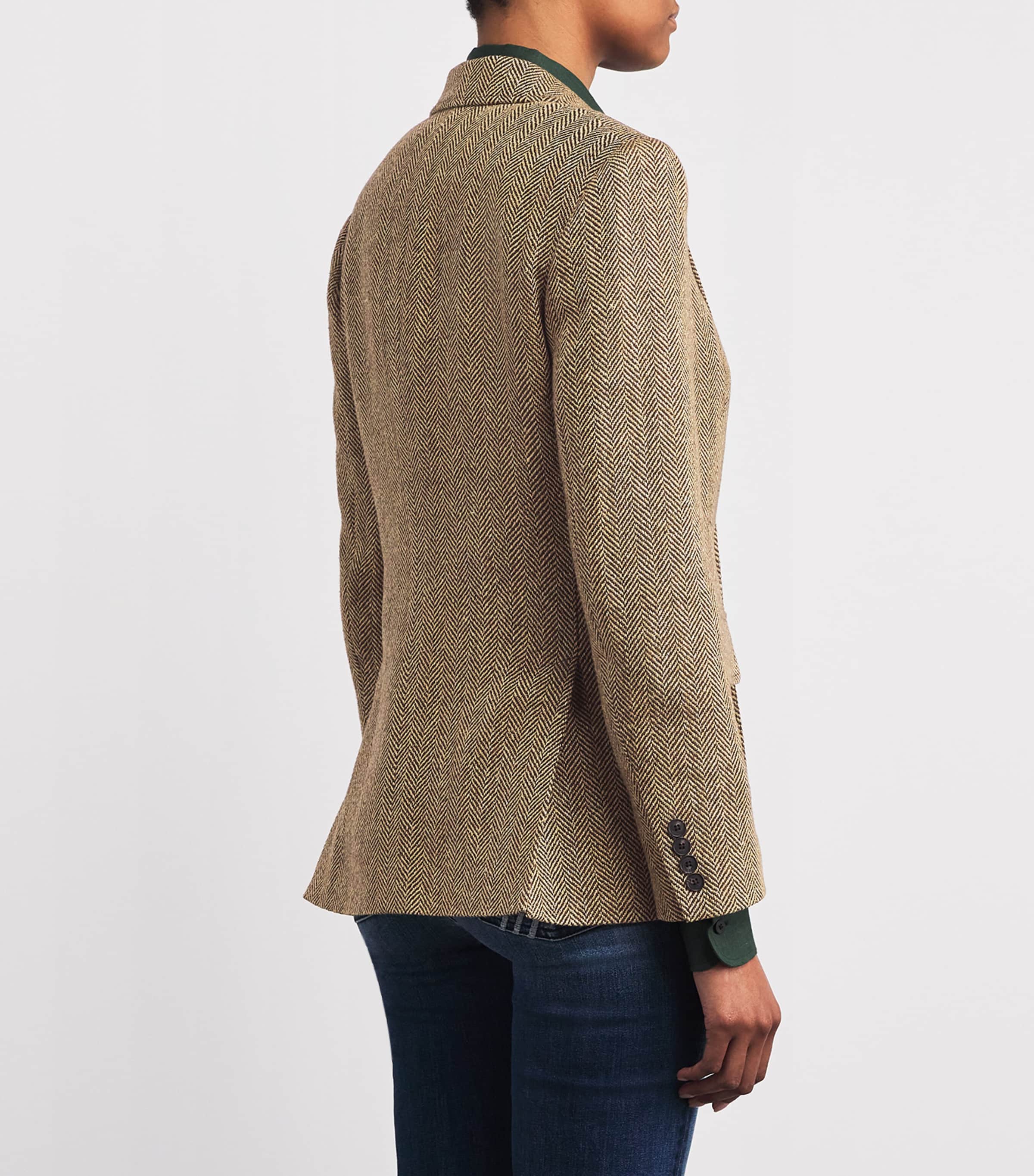 Linen-Blend Herringbone Blazer NATURAL Image 4