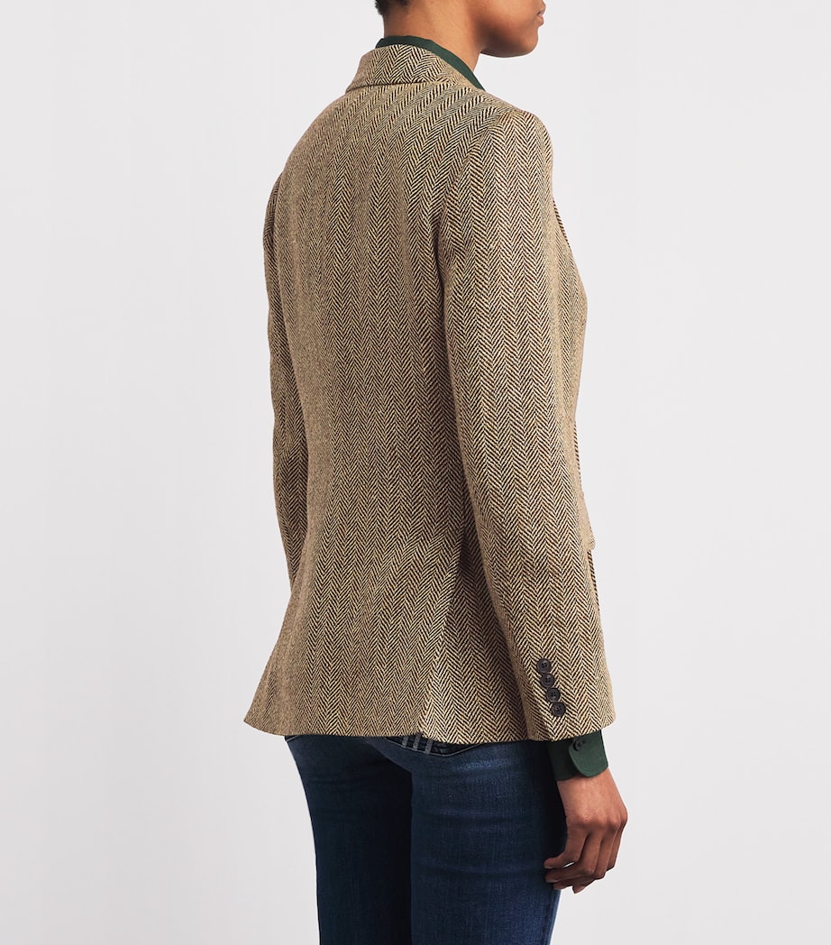 Linen-Blend Herringbone Blazer NATURAL Image 4