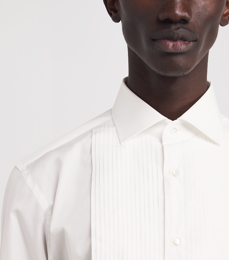 Ralph Lauren Purple Label Mens Sea Island Cotton Tuxedo Dress Shirt White Image 6