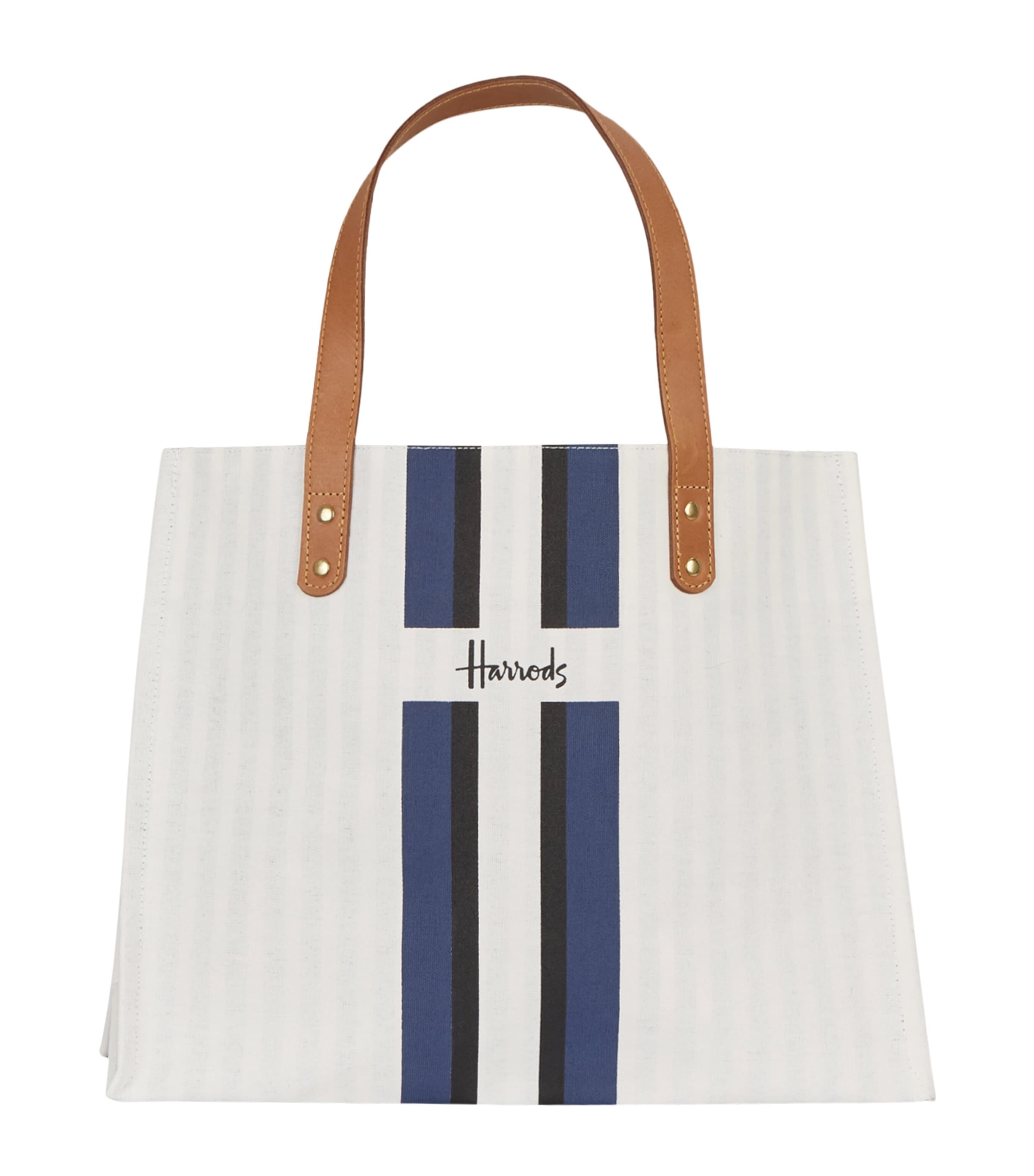 Harrods Logo Stripe Shopper Bag