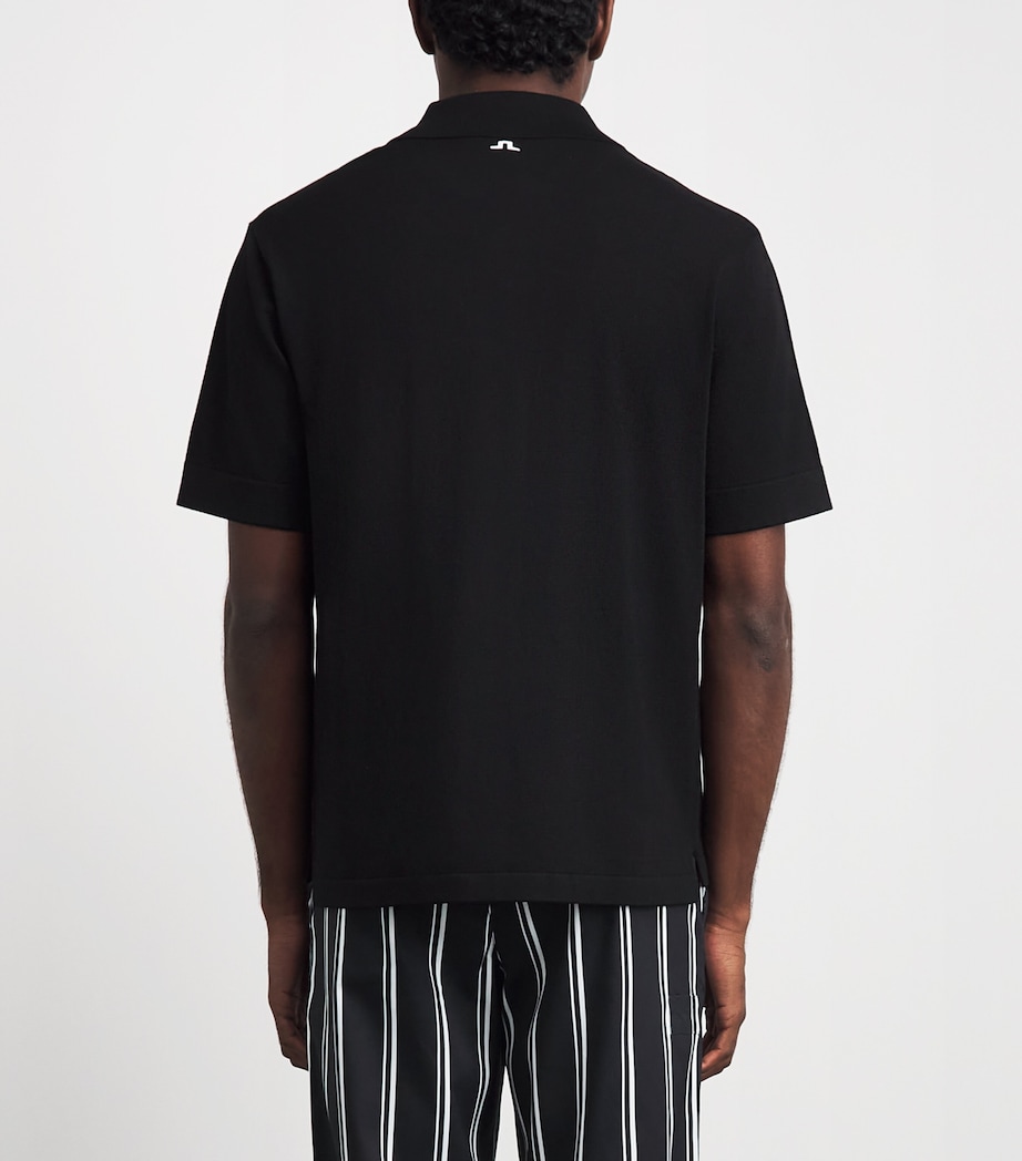 J Lindeberg Mens 30Y Jesper Retro Polo Shirt Black Image 5