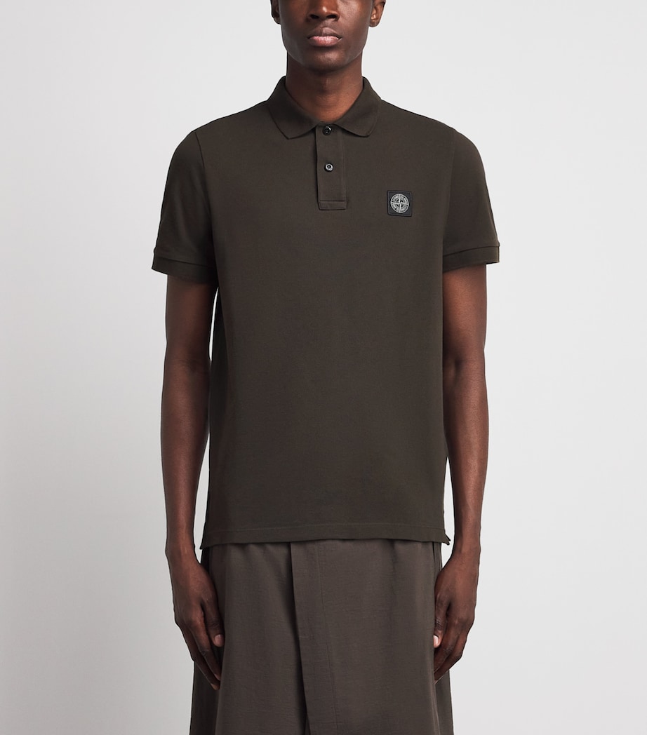 Stone Island Mens Cotton Compass Polo Shirt Image 4