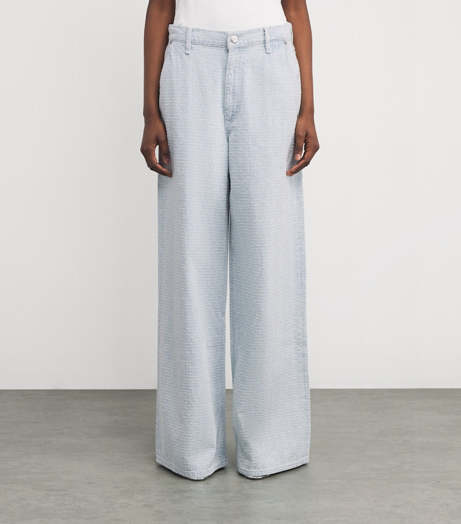 Textured Sofie Wide-Leg Jeans SKTWD Image 3