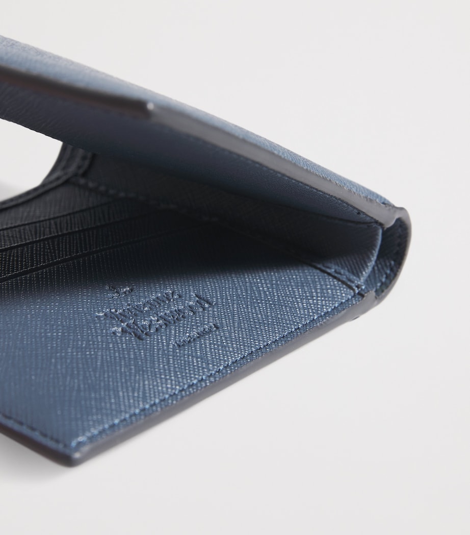Saffiano Leather Bifold Wallet K406 DENIM BLUE Image 4