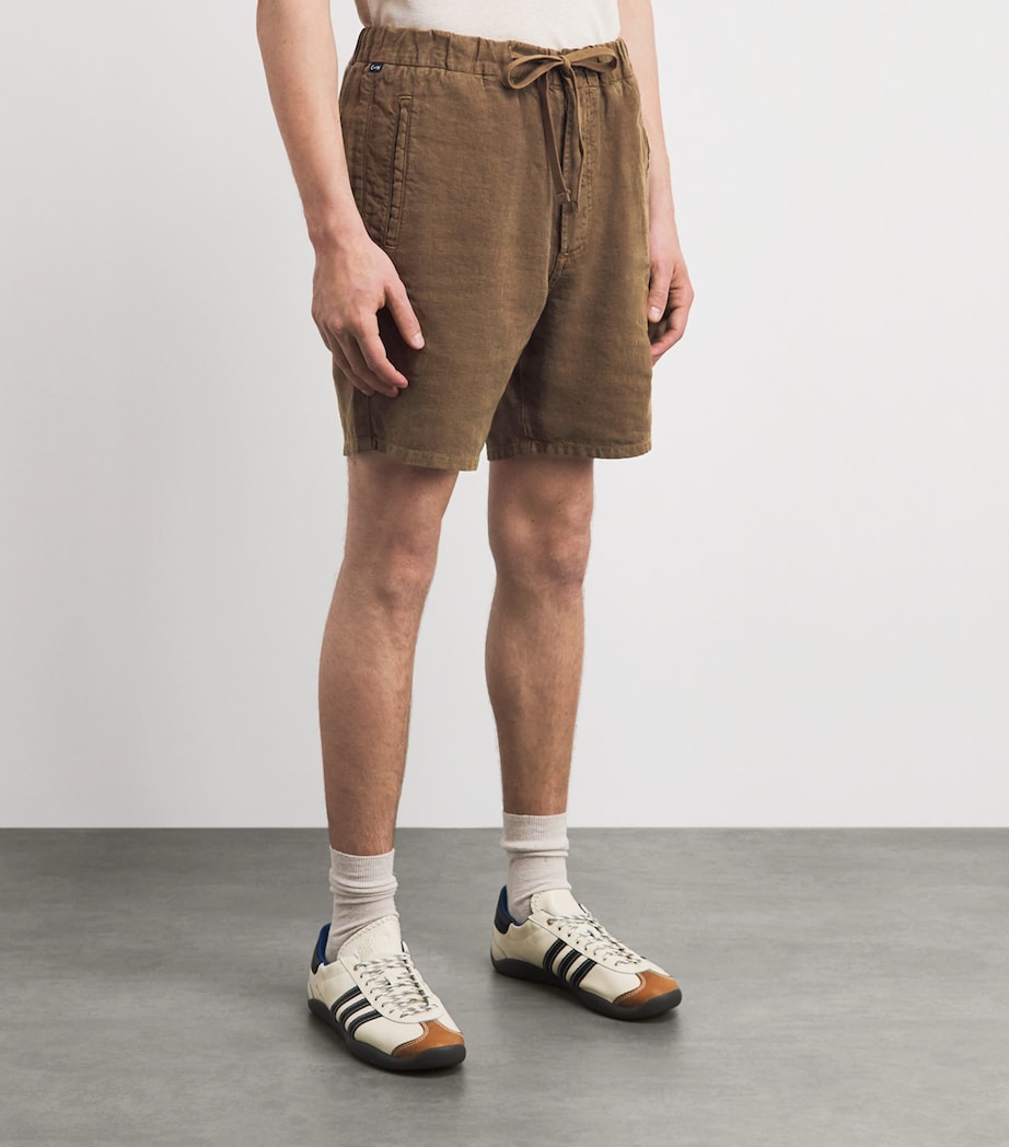 Citizens of Humanity Mens Linen Drawstring Shorts Kelp Image 4