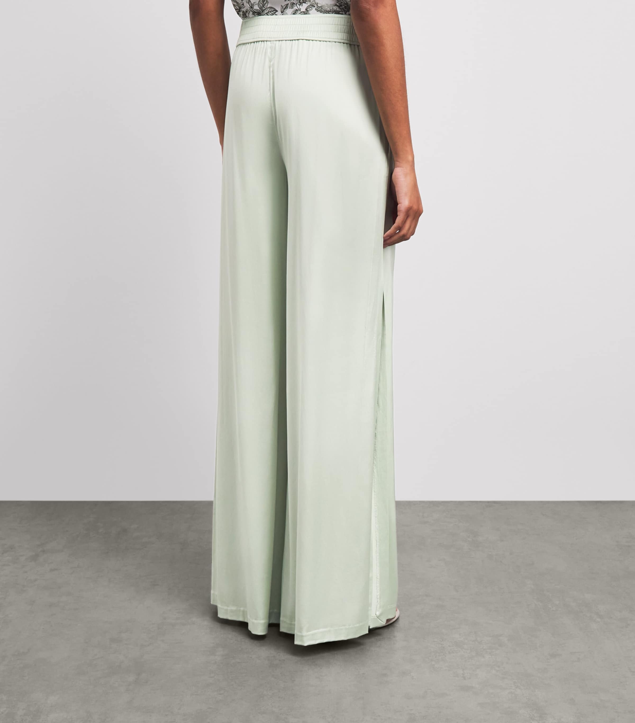 Alice+Olivia Womens Kenley Palazzo Trousers Light Sage Image 5