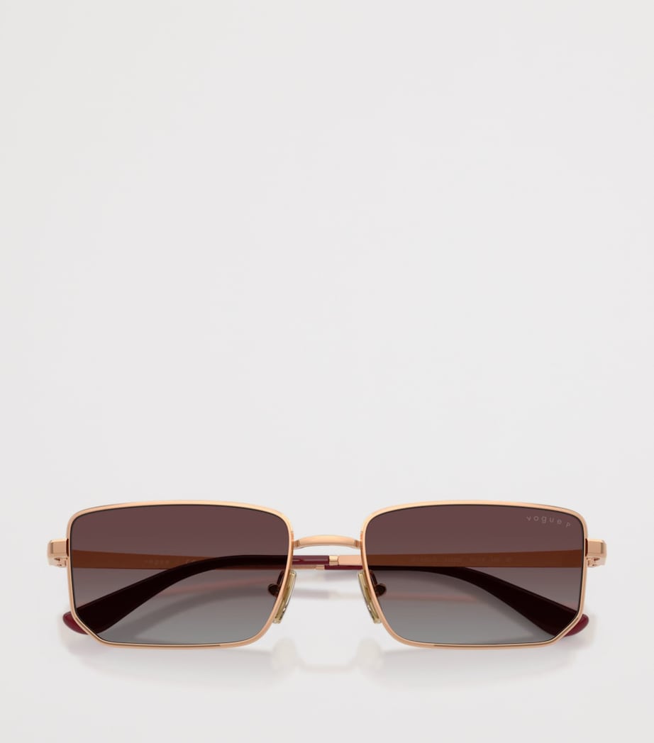 Vogue Metal Rectangular Sunglasses Pink Image 5