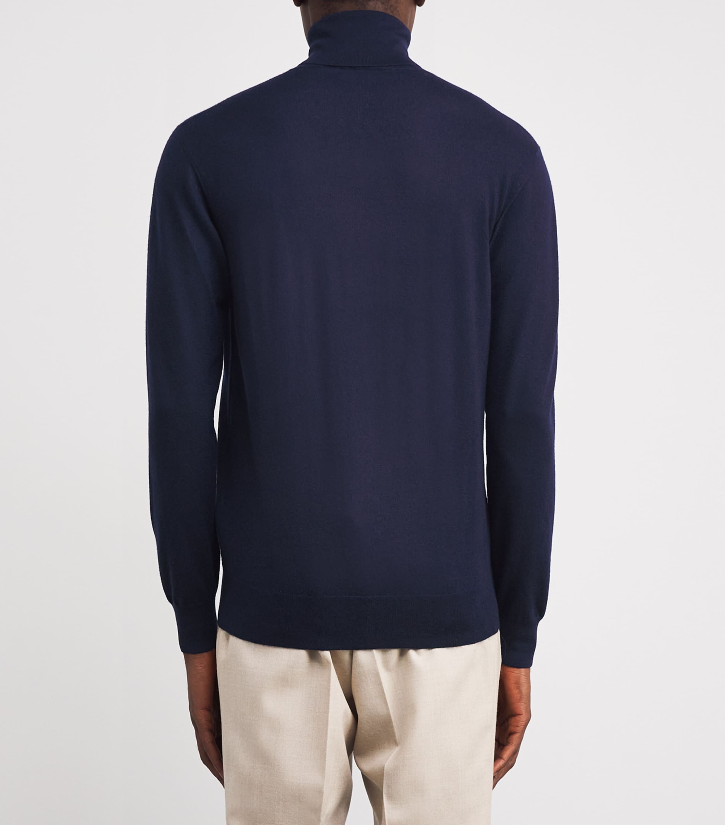 Cashmere Rollneck Sweater NAVY Image 4
