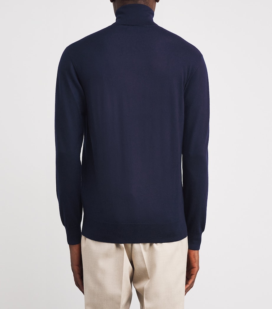Cashmere Rollneck Sweater NAVY Image 4