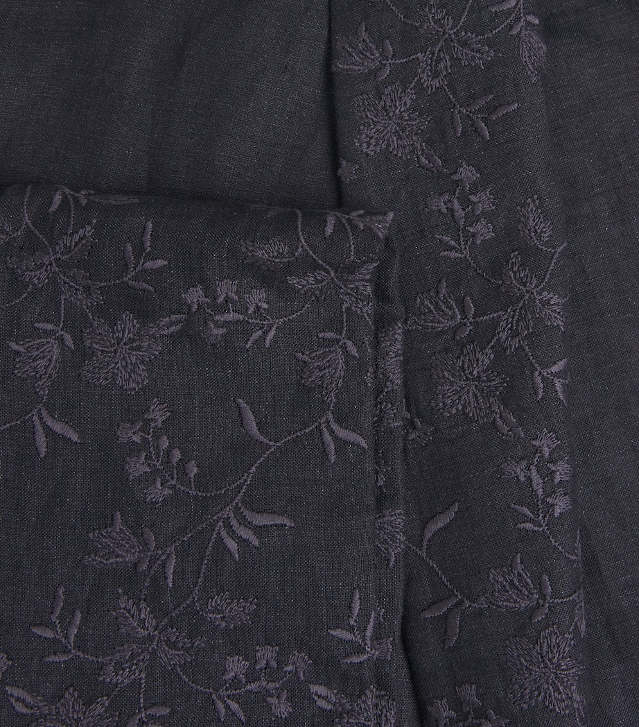 x Harrods Linen Belted Blazer NERO Image 5