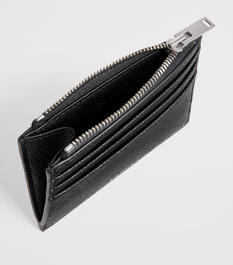 Sandro Paris Reconstituted Leather Card Holder Black Image 3