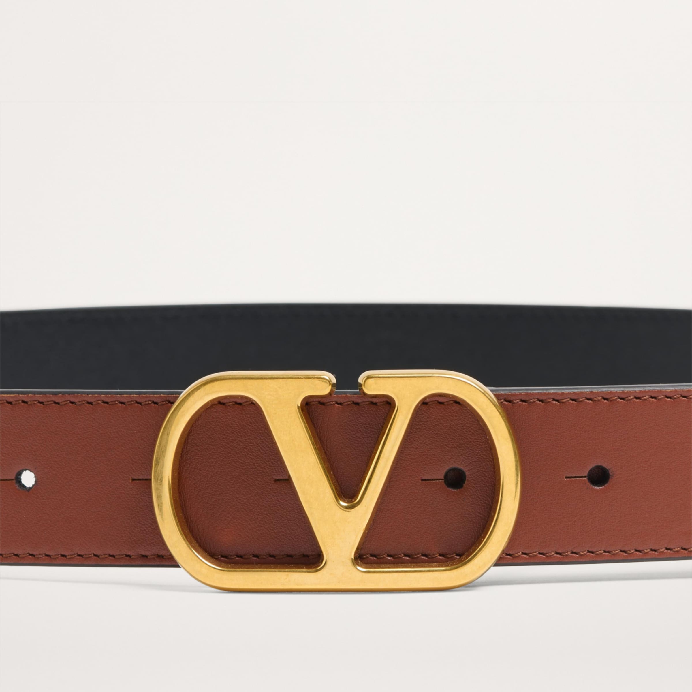 Leather VLogo Signature Belt WU2 Image 3