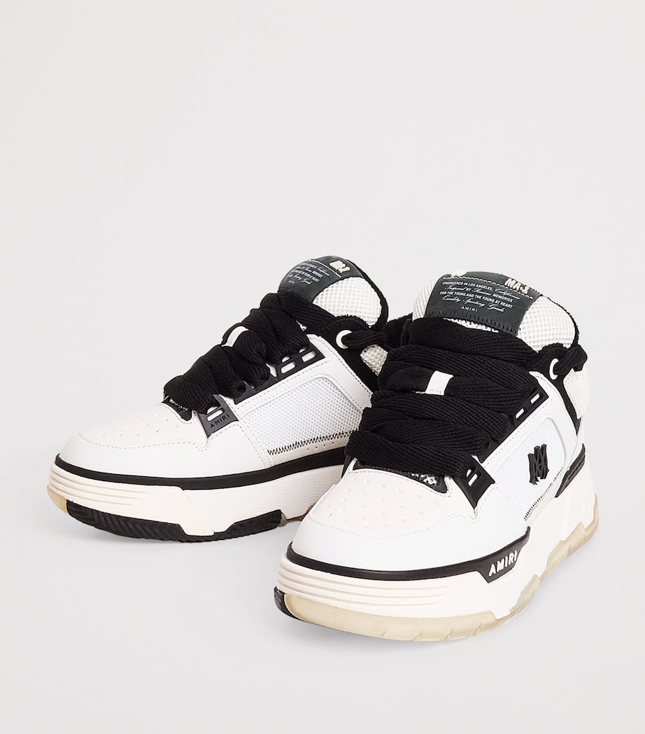 AMIRI Leather MA-1 Sneakers White/ Black Image 3