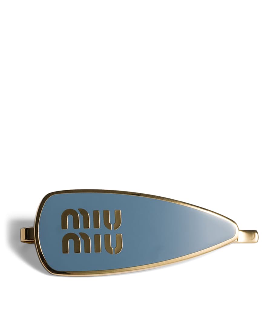 Miu Miu Enamel Logo Hair Clip Image 1
