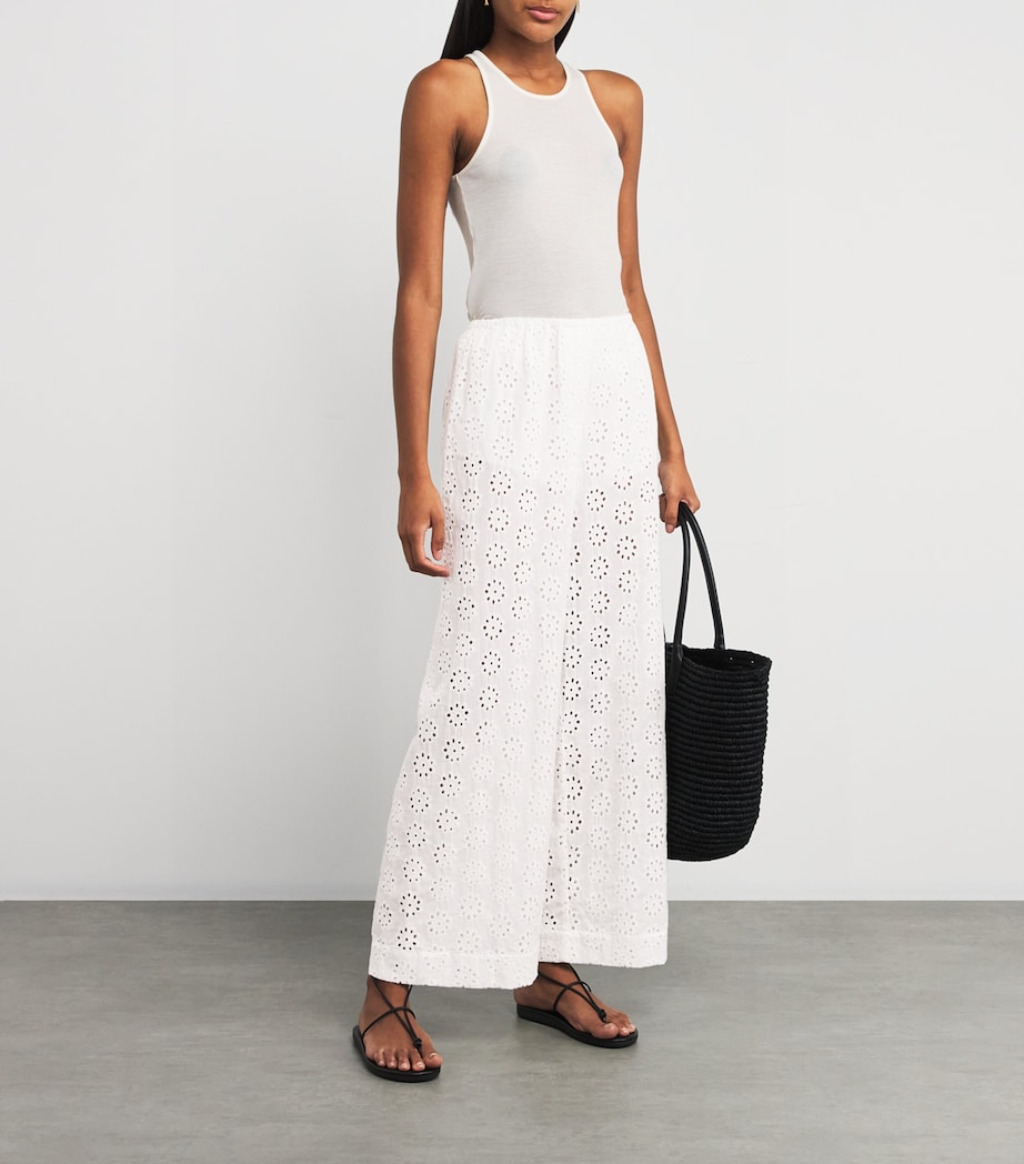 Cotton Bonfire Trousers WHITE EYELET WHEY Image 2