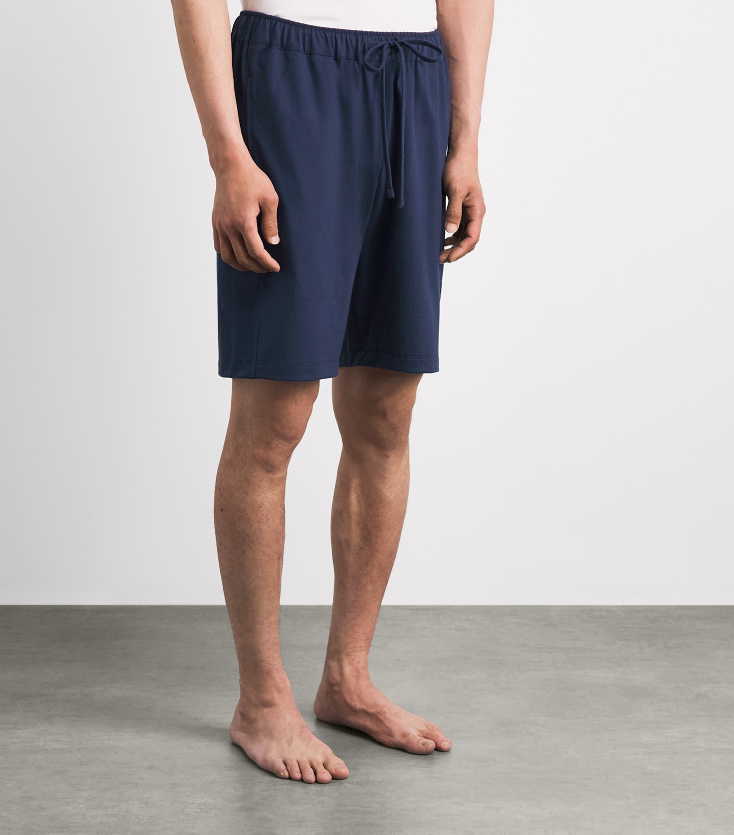Hanro Mens Cotton Night & Day Shorts Deep Navy Image 4
