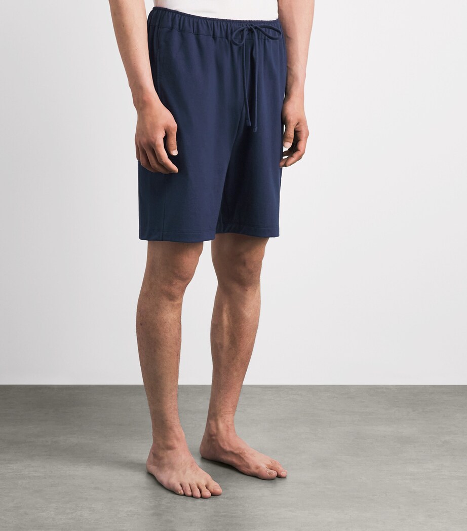 Hanro Mens Cotton Night & Day Shorts Deep Navy Image 4