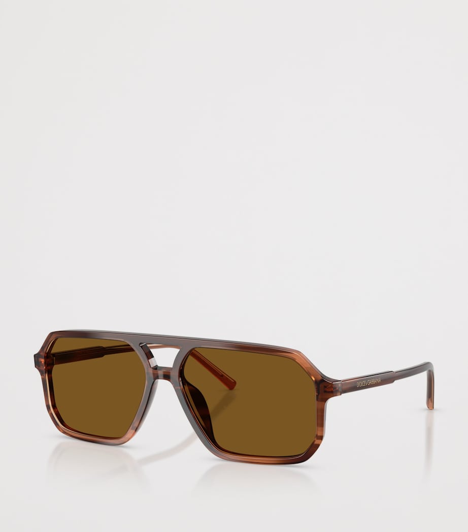Dolce&Gabbana Acetate DG4541 Pilot Sunglasses Brown Image 2