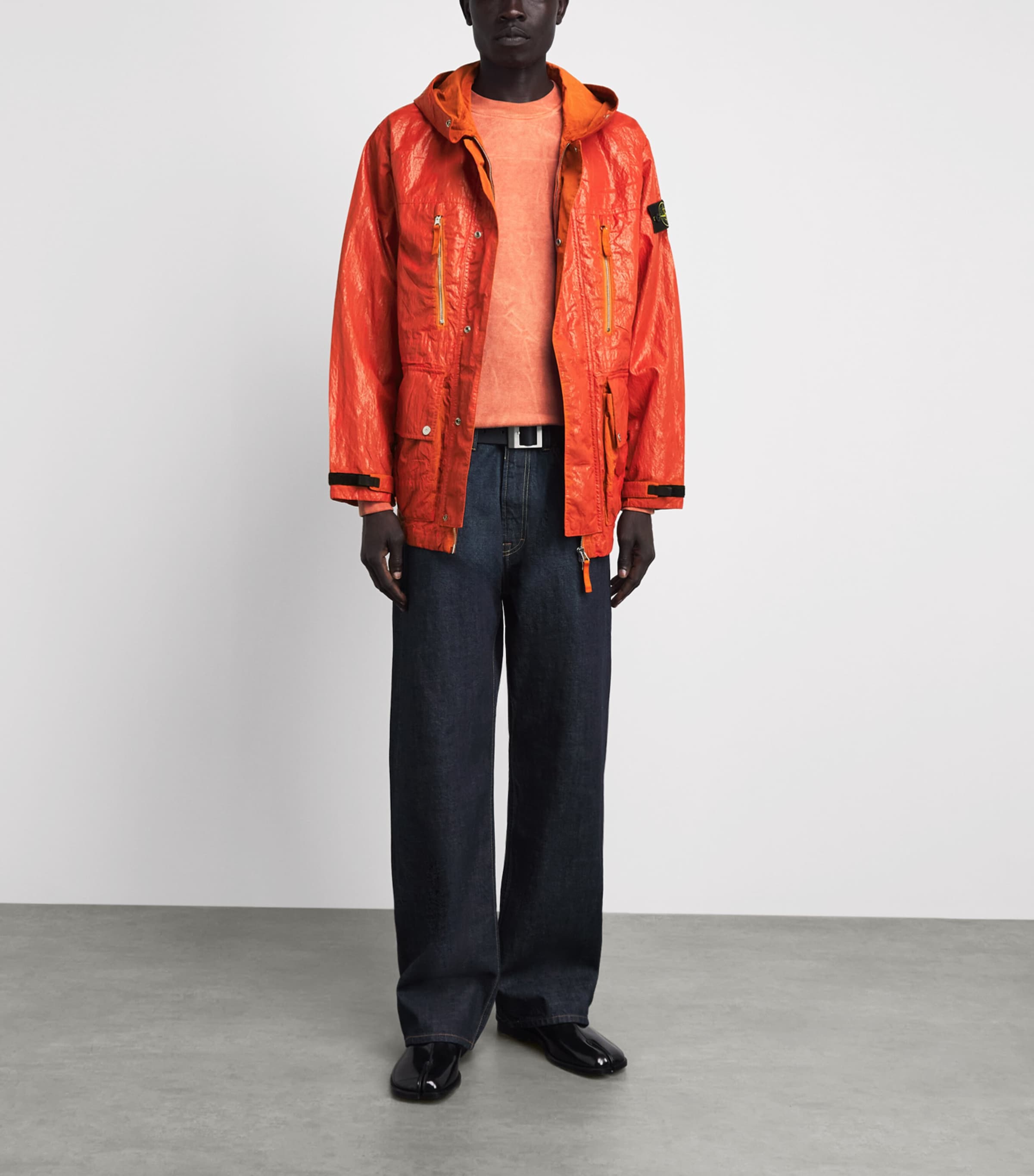 Stone Island Mens Slick Nylon Tela Jacket Image 2