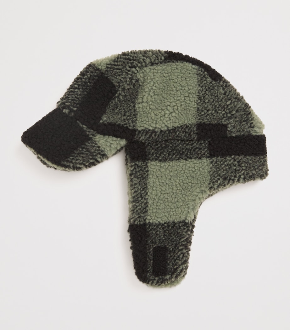 Sherpa Fleece Check Hat 760NEVERDE/NERO Image 2